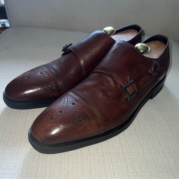 Nettleton Florence-N Double Monk Strap Burro/M Brown Size 9.5M - Picture 2 of 11